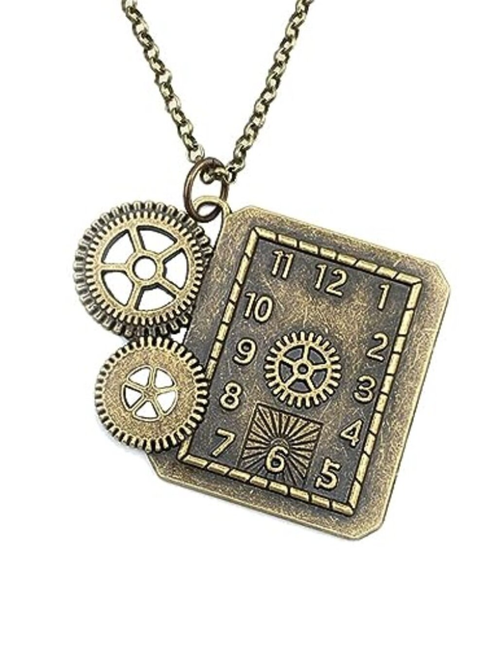 New - Steampunk Gear Pendant Necklace for Women Personalized Punk Vintage Gothic